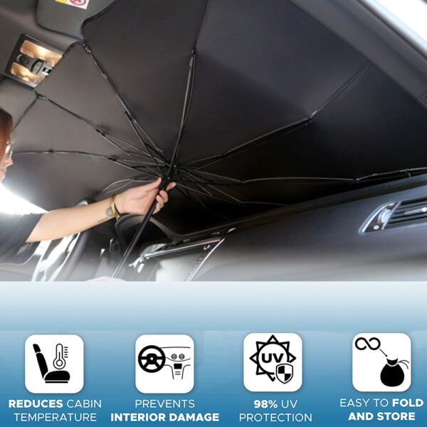 Foldable Car Windshield Sun Shade Umbrella UV Protection Heat Insulation Parasol Auto Front Window Cover Interior Protector Summer Gadgets - Image 6