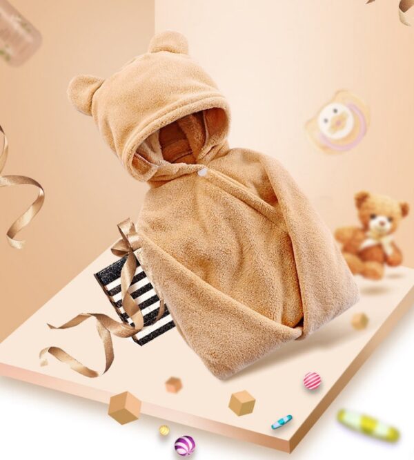 Cotton baby care hooded bath towel - Image 4