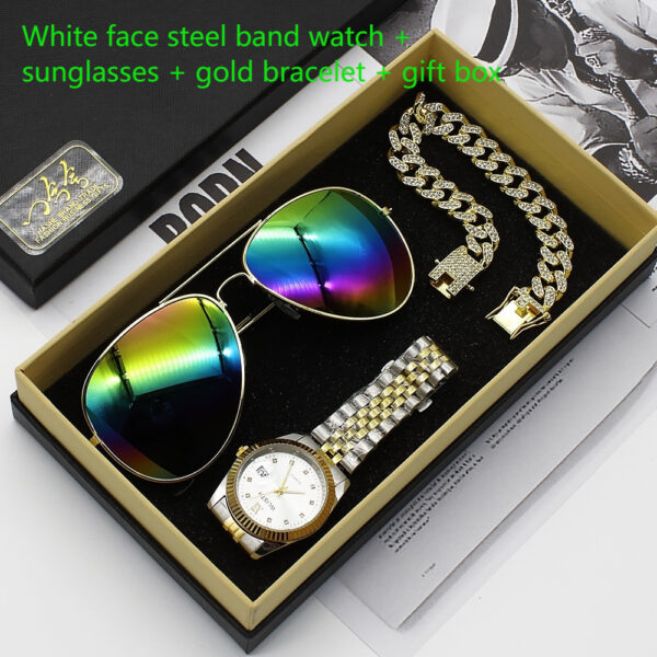 Wristwatch Glasses New Men's Watch Business Foreign Trade Sunglasses Watch Gift Box Suit - Image 5