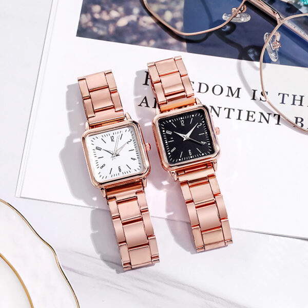 Square Digital Fashion Casual Quartz Frosted Belt Watch - Image 2