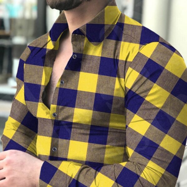 European And American Men's Long-sleeved Shirt Printing - Image 2