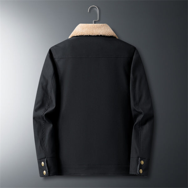 Men's Coat New Casual Fleece Jacket Stand Collar - Image 3