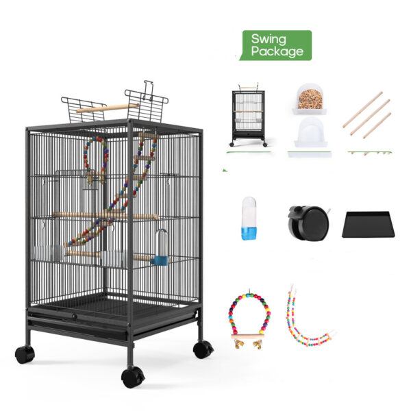 Parrot Xuanfeng Bird Cage With Feeder Toy Grass Nest Breeding Box - Image 5