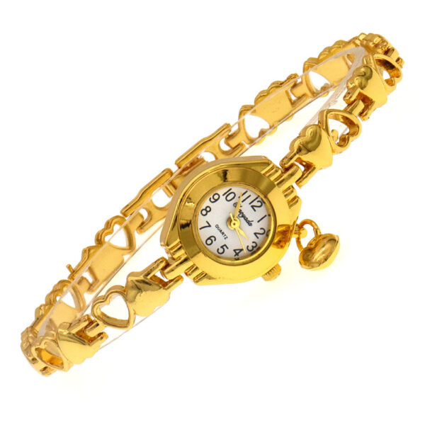 Hollow Heart Solid Bracelet Quartz Watch - Image 7