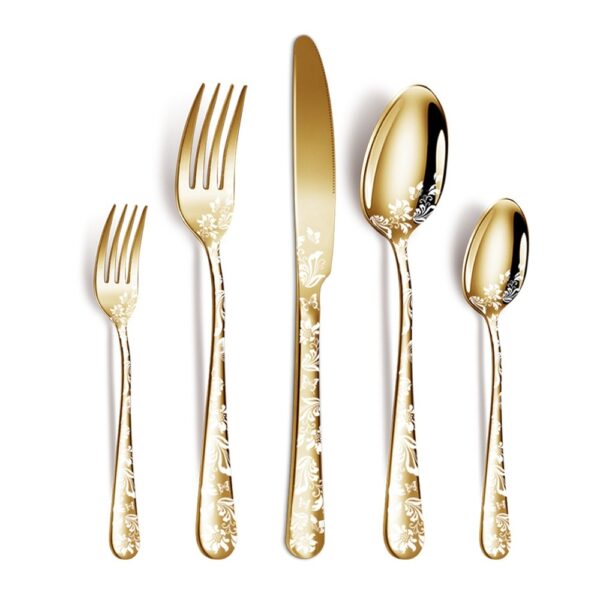 Stainless Steel Tableware Suit 5-piece Set - Image 3