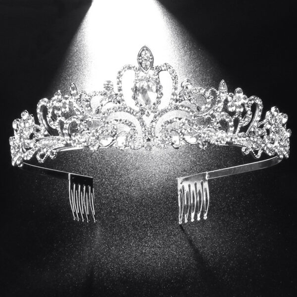 Bridal Alloy Diamond Belt Comb Crown Princess Birthday Party - Image 6