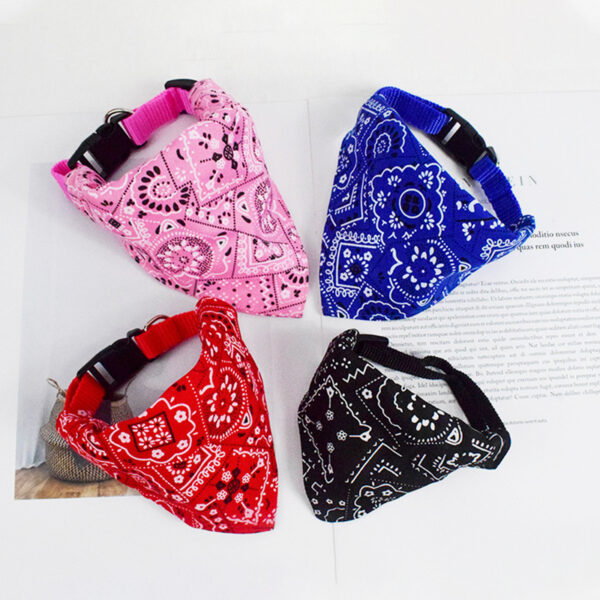 Pet's Saliva Towel Polyester Printed Small Dogcat Retractable Collar Triangular Binder - Image 9