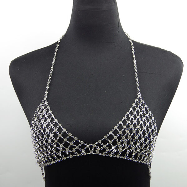 Leisure Nightclub Body Chains Artificial Diamond Chest Necklace - Image 7