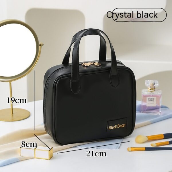 PU Large Capacity Travel Make Up Storage Organizer Makeup Pouch Cosmetic Bag Shell Bags - Image 7