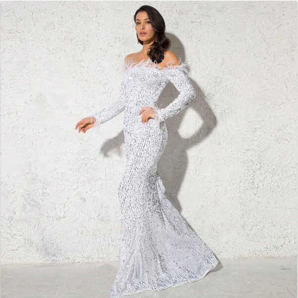 Off-the-shoulder Fishtail Party Formal Dress - Image 4