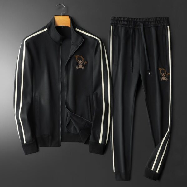 Embroidered Bear Men's Leisure Sports Suit - Image 5