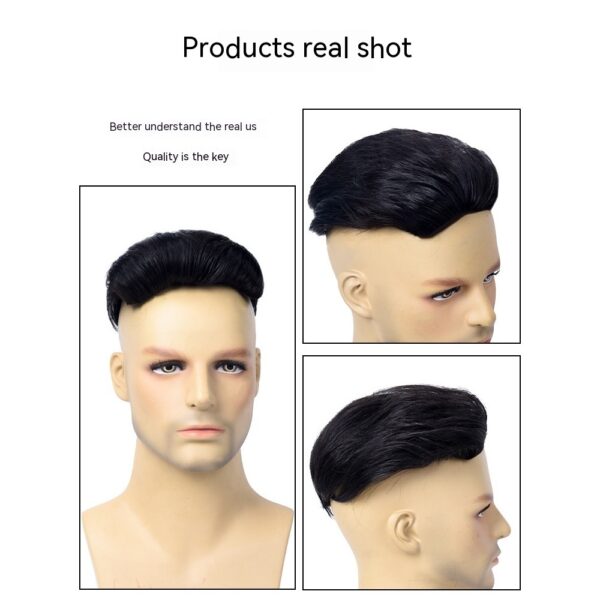 Men's Wig Big Back Head Aircraft Head Invisible Hair Supplementing Piece - Image 3