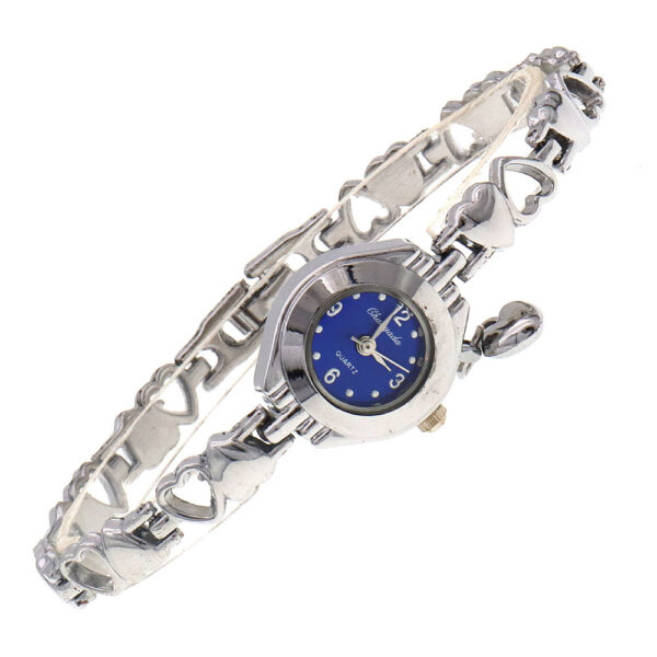 Hollow Heart Solid Bracelet Quartz Watch - Image 4