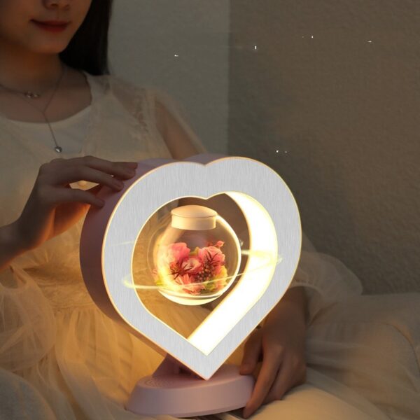 Valentines Day Gift Heart Floating Table LED Night Light Magnetic Levitation Creatives Lamp Desk Lamp Home Decor - Image 4