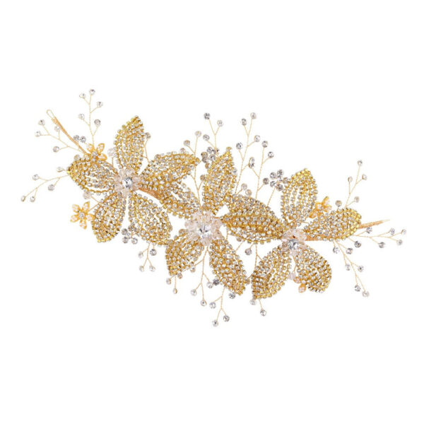 Flower Rhinestone Hair Accessories Bridal Wedding Hair Band - Image 5