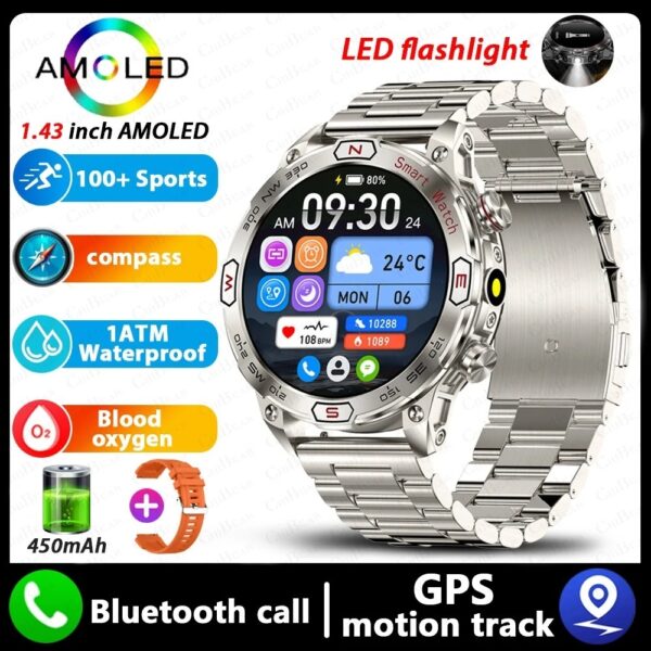 Smart Watch HD AMLOED Screen Bluetooth Calling Sports Watch - Image 7