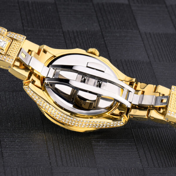 Outside The Watch Fashionable High-end Double Calendar Business Full Diamond Quartz - Image 3