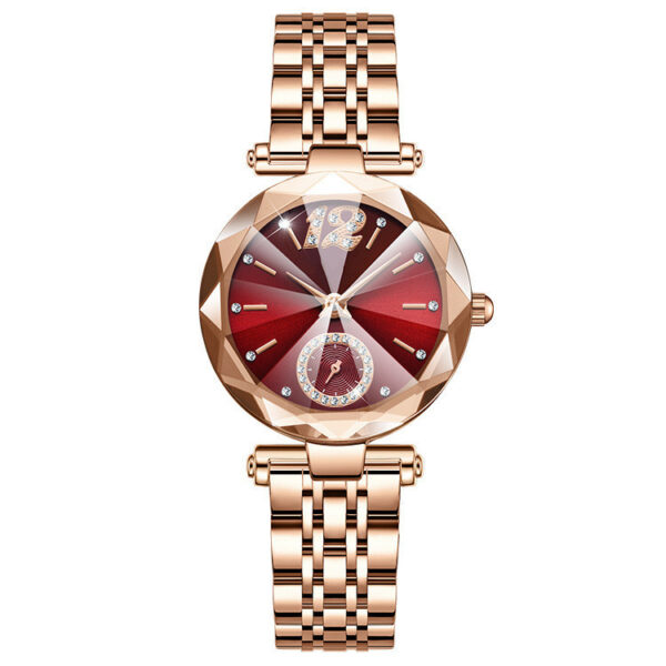 Women's Fashionable Multi-pronged Gradient Glass With Diamond Face Watch - Image 7