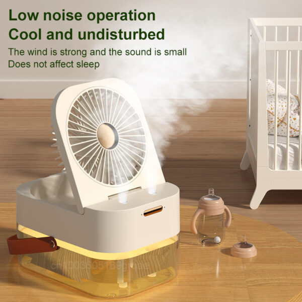 Humidifier Spray Fan Portable Fan Air Cooler Air Humidifier USB Mist Fan Desktop Fan With Night Light For Summer Home Appliance - Image 3