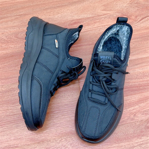 Winter Fleece Lined Padded Warm Keeping Men's Casual Sports Cotton Shoes - Image 4