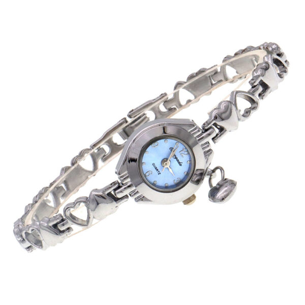 Hollow Heart Solid Bracelet Quartz Watch - Image 2