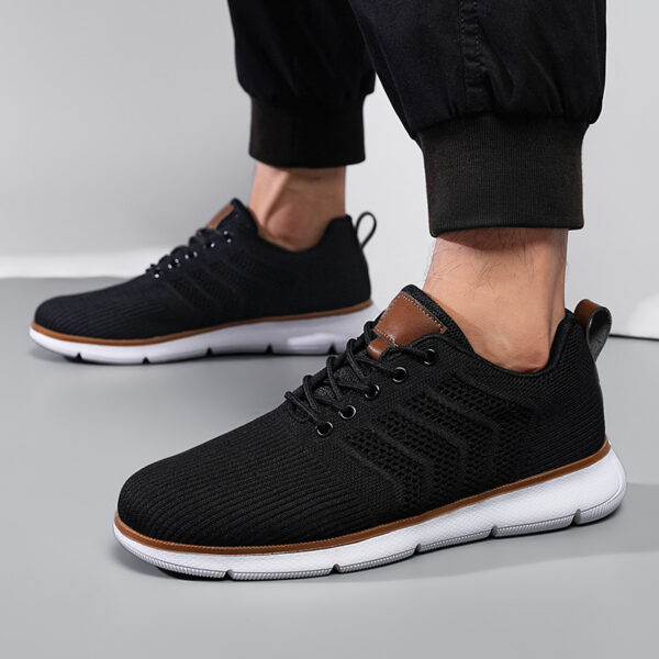 Fashion Lace-up Mesh Sneakers Casual  Flying Woven Walking Sports Shoes For Men