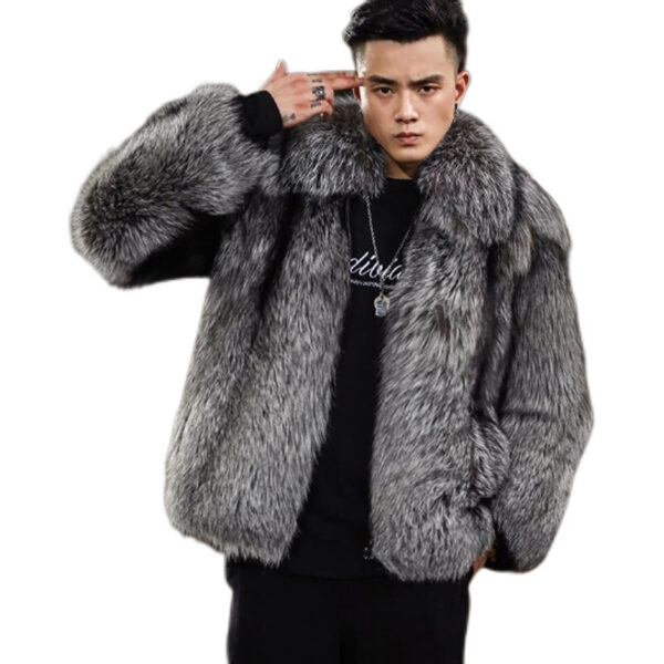 Fox Fur Faux Fur Warm Casual Jacket - Image 2