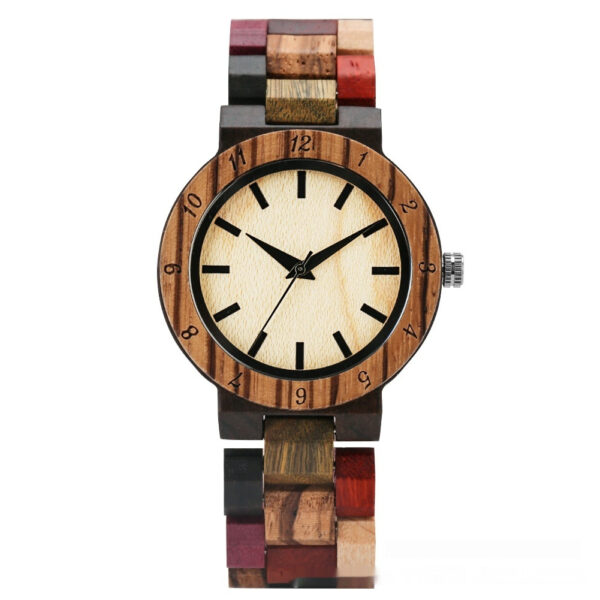 Classic Women's Colorful Elk Quartz Wooden Watch - Image 2