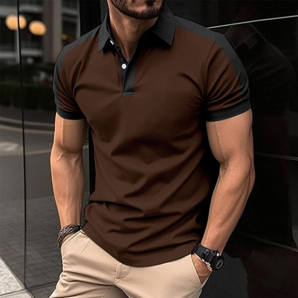 Men's Short Sleeve Business Shirt Summer Casual Polo Shirts - Image 8