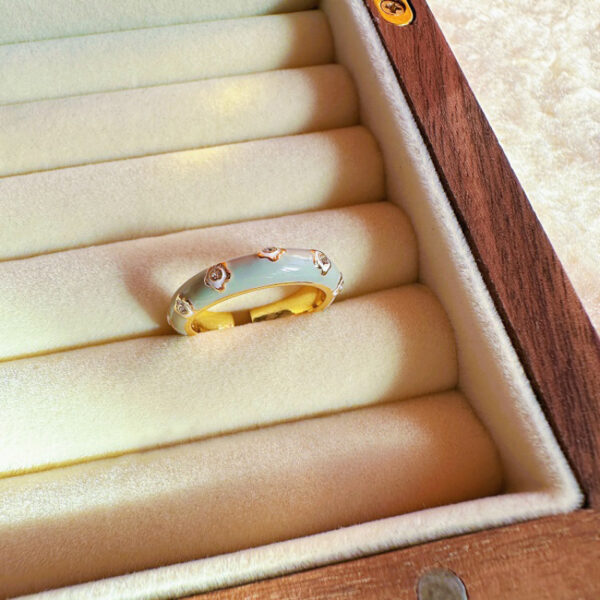 Retro 18K Gold Ring Women - Image 8