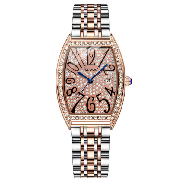 Casual Ladies Watch Solid Steel Band Blue Hand - Image 8