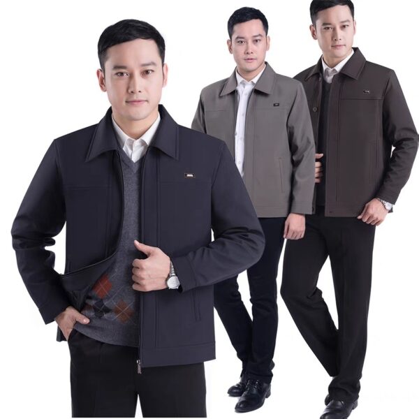 Middle-aged Men's Casual Jacket Autumn Outerwear Top - Image 2