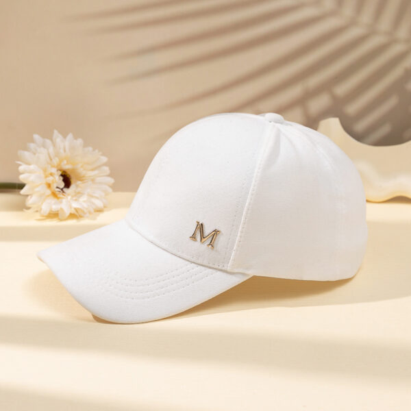 Simple Couple Iron Mark M Baseball Cap Outdoor Sunshade Sun Protection Hat - Image 3