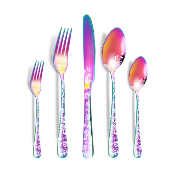 Stainless Steel Tableware Suit 5-piece Set - Image 4