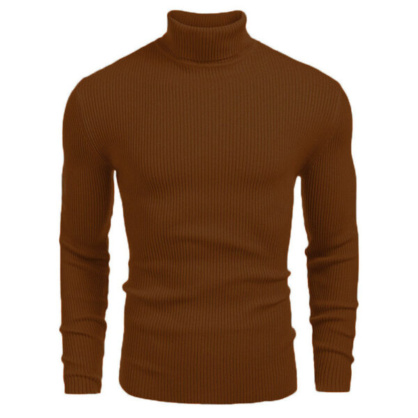 Men's Slim-fit Turtleneck Long-sleeved Sweater - Image 9