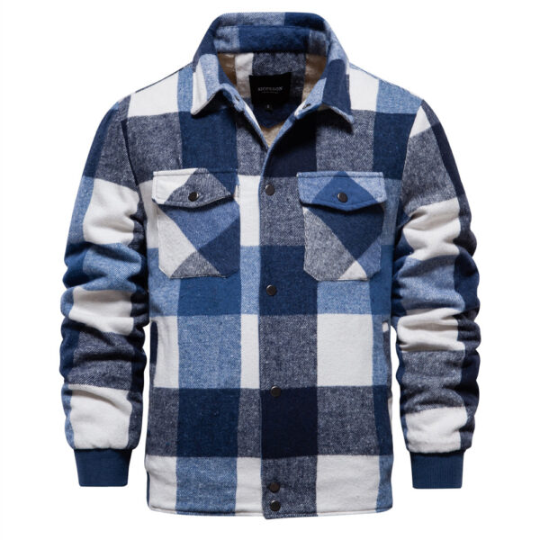 New Autumn And Winter Men's Jacket Casual Plaid Coat - Image 2