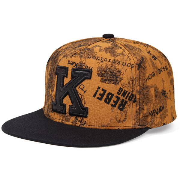 K Letter Baseball Cap Hip Hop Hat Size Adjustable