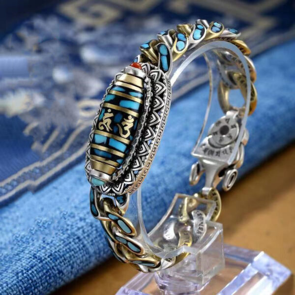 Fashion Jewelry New Men's Bracelet Personality Retro Transfer Rotating Nine Eye Pearl Bracelets High-end Gift - Image 7