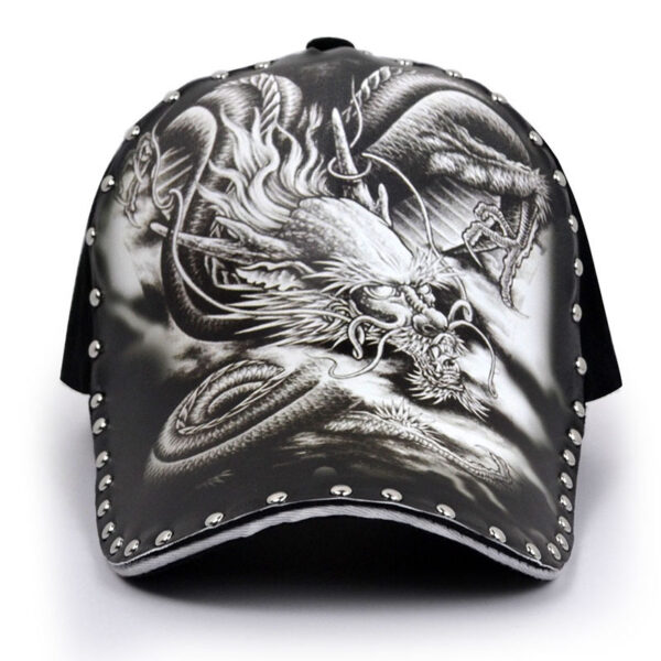 Personalized Stylish Print Dragon Sun-poof Peaked Cap - Image 9