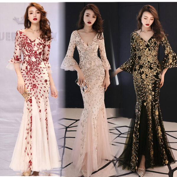 Banquet evening dress princess slim dress