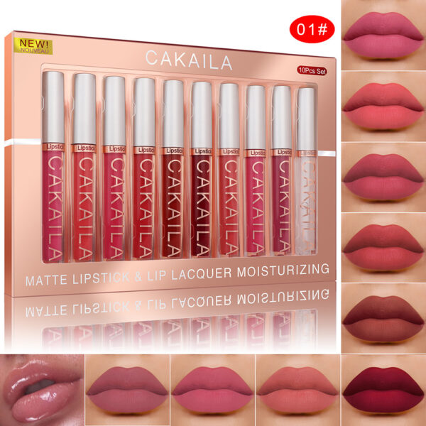 Pack Of 10 Matte Nonstick Cup Waterproof Lip Gloss - Image 7