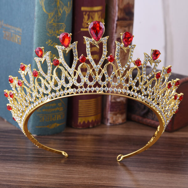 New Wedding Accessories Headband Korean Sweet Princess Alloy Rhinestone Multicolor Bridal Crown Headdress