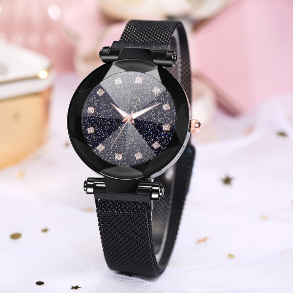 Women's Watch Square Diamond Rhinestone Starry Sky Face Ladies Casual Fashion Watch Set Bracelet Watch - Image 10