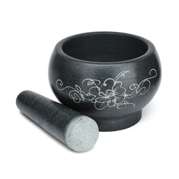 Garlic Mashed Medicine Pot, Stone Mortar And Bluestone Stone Cup Masher - Image 4