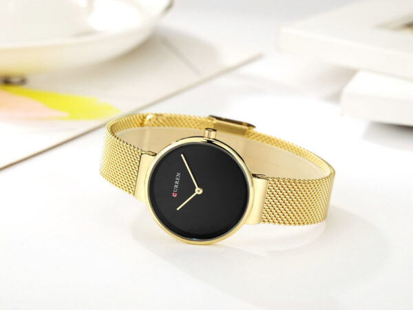 Fashion New Water Quartz Watch Women's Mesh Belt Casual Business Pointer Watch - Image 3