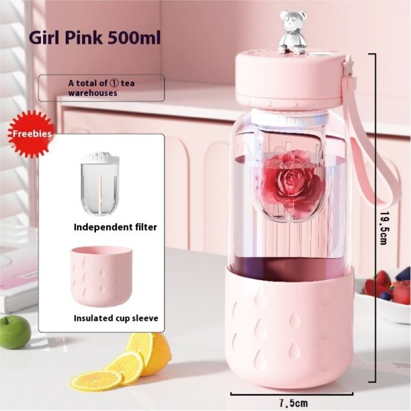 Tea Water Separation Magnetic Glass Water Cup Sealed Without Leakage Glass Tea Water Cup Infuser Tumbler Drinkware Water Bottle With Tea Filter - Image 4