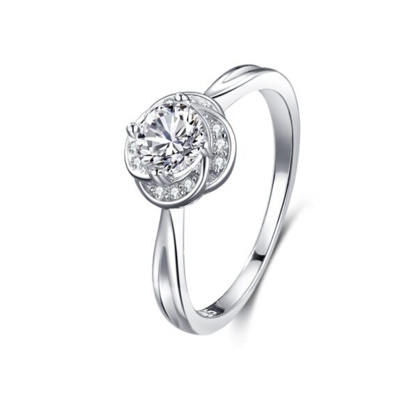 S925 Silver Classic Micro-inlaid Diamond Ring - Image 9