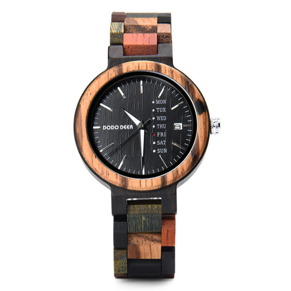 Wood Couple's European And American Style Calendar Watch - Image 7