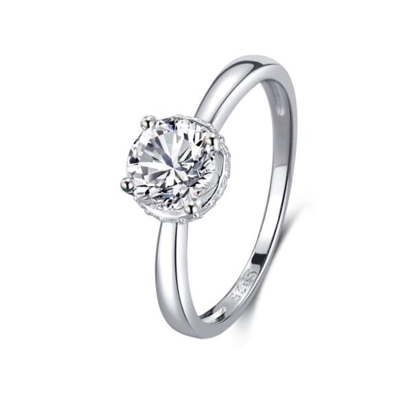 S925 Silver Classic Micro-inlaid Diamond Ring - Image 4