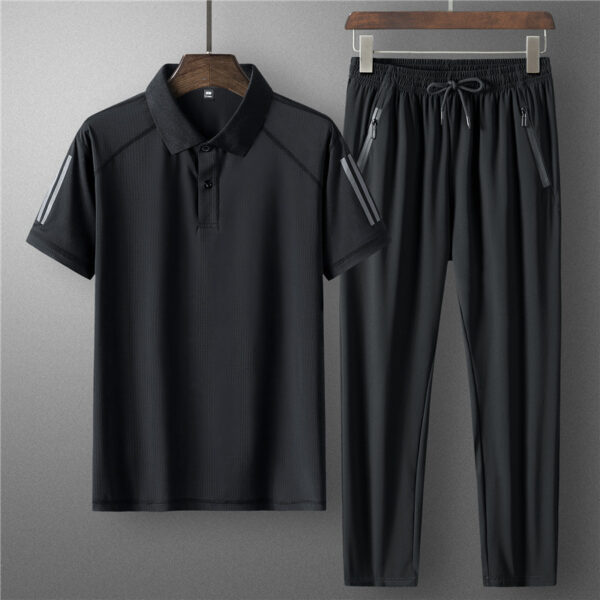 Men's Summer Seamless Ice Silk Sports Casual Suit - Image 8